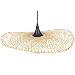 Beliani - Lampe Suspension en Bambou E27 0W pour Ampoules Filament Solution Éclairage pour Maison au Design Boheme et Boho