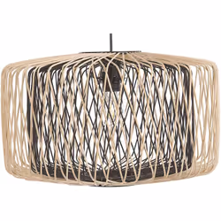 Lampe suspension design avec abat-jour ajouré bicolore. Cette suspension design exceptionnelle deviendra sans nul doute la pi ...