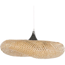 Beliani - Lampe Luminaire Suspension Design 64 cm en Bambou E27 40W Éclairage pour Salon Cuisine ou Salle à Manger au Style Scandinave Moderne et Boho