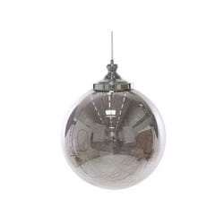 Lampe suspension boule argentée BENI grande