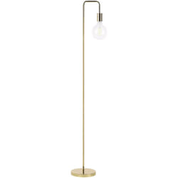 Beliani - Lampadaire Design sur Pied en Métal Doré E27 Max 40W Éclairage Idéal pour Salon ou Chambre au Style Moderne et Industriel