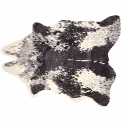 Tapis imitation peau de bête effet fourrure de vache noire et blanche. Si le côté animal vous tente, optez pour un tapis à ef ...