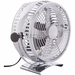 Ventilateur de bureau au style industriel avec tête inclinable. Ce petit ventilateur pratique et maniable est un excellent co ...