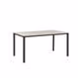 Table de salle à manger effet bois clair / noir 150 x 90 cm HOCKLEY