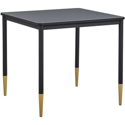 Table de Salle à Manger 80 x 80 Carrée Noire et Dorée au Design Moderne et Glamour Parfaite pour Petite Cuisine ou Coin Repas du Salon Beliani