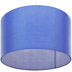 Lampe Suspension Luminaire Cylindre en Tissu Bleu E27 40W Éclairage Design pour Salle à Manger ou Salon au Style Moderne et Scandinave Beliani