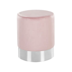 Pouf en velours rose d 36 cm BRIGITTE