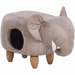 Pouf pour enfant en forme d'éléphant avec niche pour chat. Apportez une touche de safari à la chambre de votre enfant avec ce ...