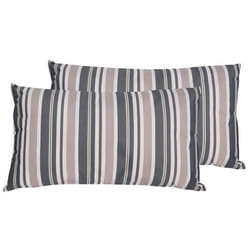 Lot de 2 coussins de jardin 40 x 70 cm bleu et beige KASTOS
