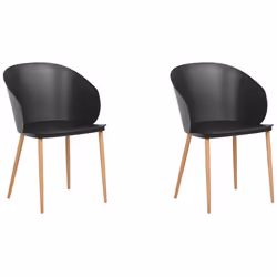 Lot de 2 chaises de salle à manger noires BLAYKEE