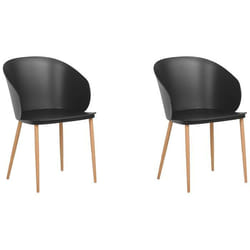 Lot de 2 chaises de salle à manger noires BLAYKEE