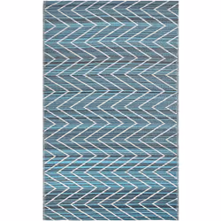 Tapis zigzag pour extérieur et intérieur au style moderne ou boho. Rafraîchissez le look de votre terrasse ou balcon en invit ...