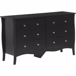 Description générale Cette commode au style vintage noire avec 6 tiroirs spacieux allie parfaitement style et fonctionnalité. ...