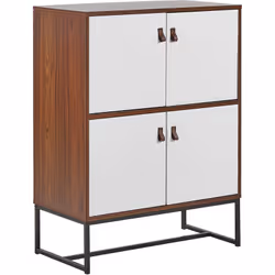 Commode haute moderne avec 2 compartiments et 4 portes. Si vous recherchez des meubles de rangement traditionnels avec une to ...
