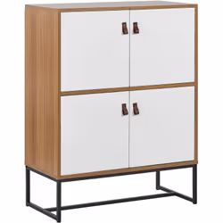 Commode haute moderne avec 2 compartiments et 4 portes. Si vous recherchez des meubles de rangement traditionnels avec une to ...