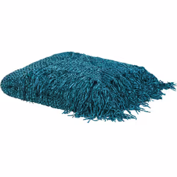 Plaid vert émeraude façon tricot doux et chaud pour décorer chambre et salon. Réchauffez-vous lors d'une soirée cocooning ave ...