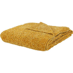 Beliani - Plaid Ultra Doux Cocooning Jaune 150 x 200 cm pour l'Hiver Parfait Comme Jetée de Canapé et Couvre-lit