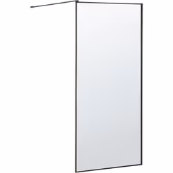 Paroi de douche italienne en verre trempé transparent avec cadre noir. Ajoutez une touche de modernité à votre salle de bains ...