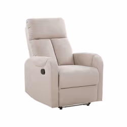 Beliani - Fauteuil de relaxation en tissu beige avec LEDs et port USB SOMERO
