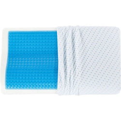 Oreiller Cervical Ergonomique Souple H1 Thermorégulateur 57 x 35 cm en Mousse à Mémoire de Forme et Gel Antiallergique et Anti Ronflements Beliani