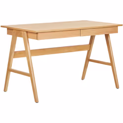 Table de bureau moderne effet bois clair avec 2 tiroirs . Un bureau élégant et fonctionnel avec 2 tiroirs assorti à tout styl ...