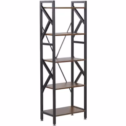 Bibliothèque industrielle avec cadre noir. Cette bibliothèque au look minimaliste est un ajout splendide à tout décor moderne ...