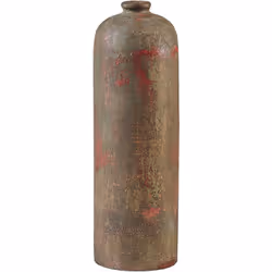 Récipient en terre cuite. Ce vase vintage en terre cuite attire toutes les attentions. Son effet vieilli visible dans les nua ...