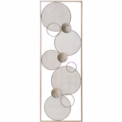 Décoration murale métallique cadre doré et platformes. Cette œuvre unique en métal est une décoration murale parfaite pour un ...