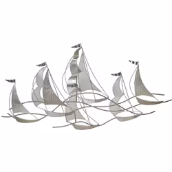 Décoration murale en métal en forme de voiles. Ajoutez une ambiance marine à votre intérieur grâce à cette décoration murale  ...