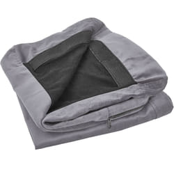Beliani - Housse Couvre Canapé 2 Places en Velours Gris Amovible et Lavable Entretien Facile
