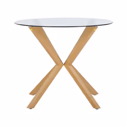 Table de salle à manger en verre de sécurité d 90 cm ALTURA