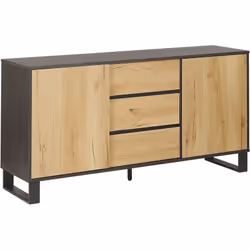 Commode spacieuse avec 3 tiroirs et 2 compartiments avec portes. Ce meuble de rangement offre une grande variété de stockage  ...