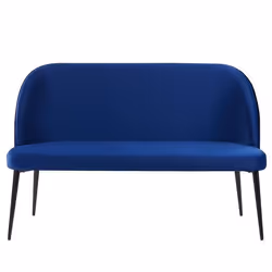 Banquette - Osby - Velours bleu marine - Lot de 2 places