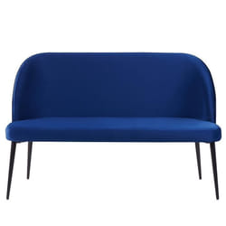 Banquette - Osby - Velours bleu marine - Lot de 2 places
