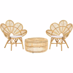 Ensemble de jardin. Cet ensemble est la solution idéale pour profiter des soirées chaudes sur votre balcon, avec votre boisso ...