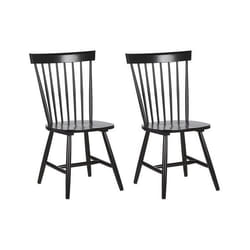 Lot de 2 chaises de salle à manger en bois noir BURGES