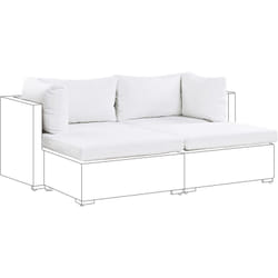 Beliani - Jeu de Housses Complet en Tissu Blanc anti-UV avec Fermetures Eclair et Lavables en Machine pour Coussins de Salon de Jardin