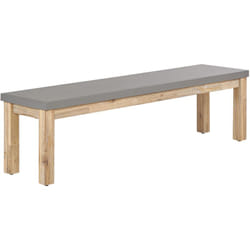 Banc de Jardin 160 x 40 cm avec Assise en Béton Résistant et Pieds en Bois Naturel Acacia pour Extérieur au Style Scandinave Beliani
