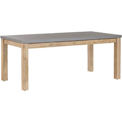 Table de Repas de Jardin 180 x 900 cm avec Plateau en Béton Résistant et Pieds en Bois Naturel Idéale pour Extérieur au Style Scandinave Beliani