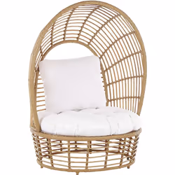 Fauteuil en forme d'oeuf en rotin pour intérieur ou extérieur . Ce fauteuil panier sera un ajout élégant à votre intérieur. I ...