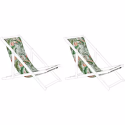 2 toiles de rechange pour transat et chilienne à motif multicolore. Rafraîchissez le look de vos transats et profitez à fond  ...