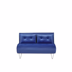 Banquette convertible 2 places en velours bleu marine VESTFOLD