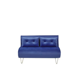 Banquette convertible 2 places en velours bleu marine VESTFOLD