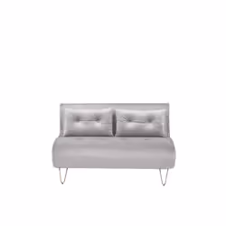 Banquette convertible 2 places en velours gris VESTFOLD