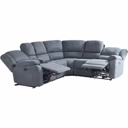 Canapé d'angle de relaxation avec réglage électrique et port USB. Ce canapé au rembourrage épais et aux courbes délicieuses e ...