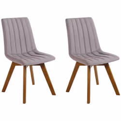 2 chaises de salle à manger rembourrées avec coutures décoratives. Apportez une touche de charme rétro à votre salle à manger ...