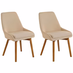 2 chaises de salle à manger rembourrées au style rétro. Cet ensemble de 2 chaises rembourrées s’adaptera à merveille avec n'i ...