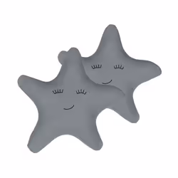 Lot de 2 coussins décoratifs gris en forme étoiles 40 x 40 cm BHOPAL