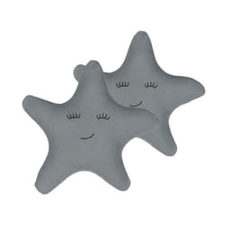 Lot de 2 coussins décoratifs gris en forme étoiles 40 x 40 cm BHOPAL