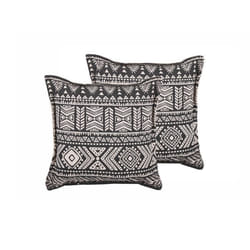 Lot de 2 coussins décoratifs 45 x 45 cm noir / beige SIRVAN